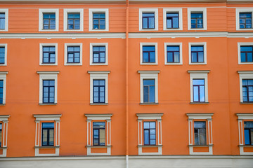 Colourful apartment buildings in St Petersberg