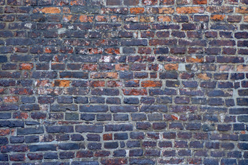 Brick wall made of old bricks
