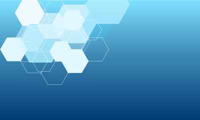 Abstract geometric background with hexagons design. Suitable for medical, science and digital technology pattern.