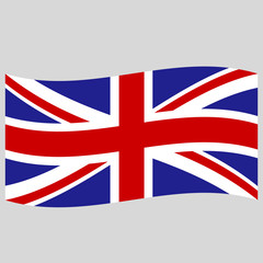 english  flag on gray background vector illustration  