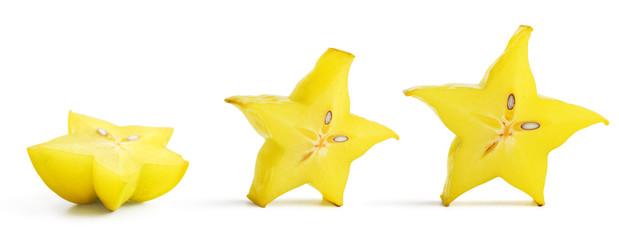 Сarambola fruit (starfruit) slices