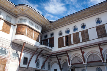 Harem section of famous ancient Topkapi Palace in Istanbul, Turkey