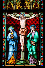 Stained Glass - Crucifixion of Jesus Christ on Good Friday