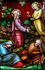 Stained Glass - Jesus Christ in the Garden of Gethsemane
