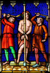 Stained Glass - Flagellation of Jesus Christ on Good Friday
