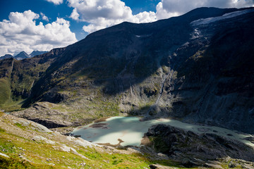 Sandersee glacial lake below Mount Grossglockner