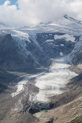 Glacier in the valley below Grossglockner and Johannisberg mountain