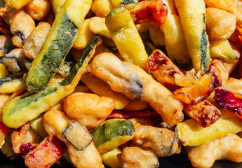 Fresh fried of mixed vegetables