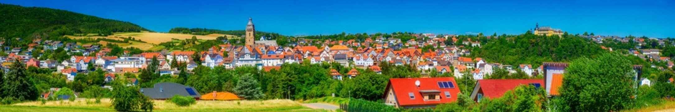 Stadtansicht von Bad Wildungen, Waldeck Frankenberg, Hessen