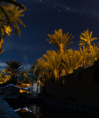 Night under the stars in a berber tent in Morocco
