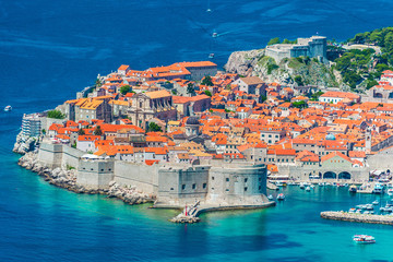 Naklejka premium Aerial view of Dubrovnik, Croatia