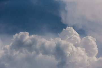 Blue sky background with clouds in summer day