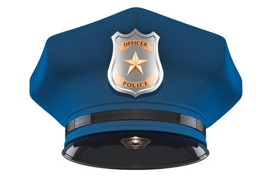 Police hat, cap. 3D rendering