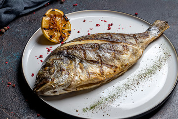 Dorado on grill