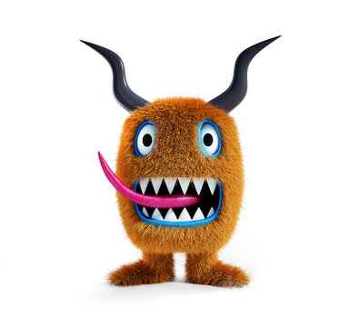 Grimmiger pelziger Troll