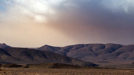 Rugged mountain formation as seen in Morocco