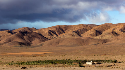 Rugged mountain formation as seen in Morocco
