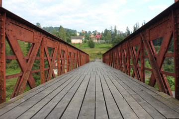 An old bridge going away to distance in a prospect..