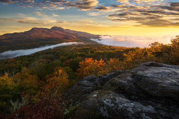 Scenic sunrise, Blue Ridge Mountains, North Carolina