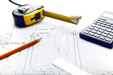 plan - drawing on the table