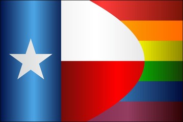 Grunge Texas and Gay flags - Illustration,
Abstract grunge Texas Flag and LGBT flag