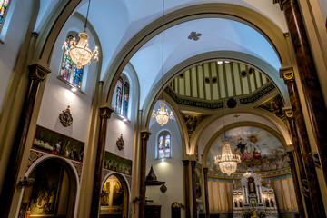 Fototapeta na wymiar Internal view of the Saint Augustin Church, in Sao Paulo, Brazil.