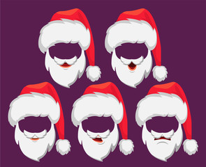 Santa Claus hat and beard set