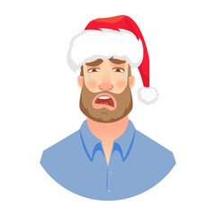 Face of man with beard