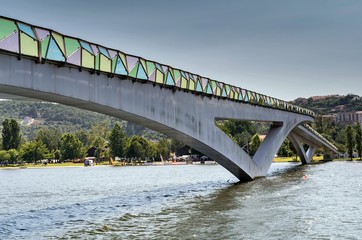 The old bridge linking the two parts of Coimbra to both sides of the river.