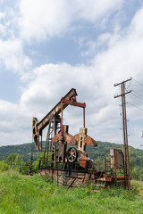 Oil rig at work
