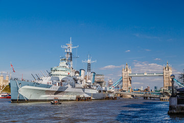 Statek muzeum HMS Belfast w Londynie