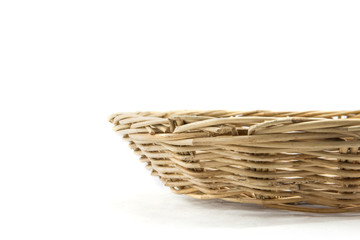 Fototapeta premium wicker basket on a white background