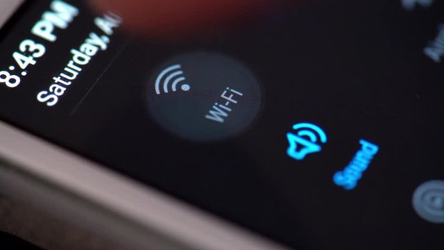 turning on wi-fi signal on mobile device 