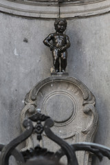 Manneken Pis, famous small bronze sculpture in Brussels, Belgium