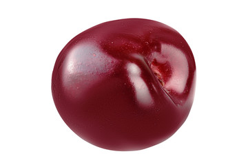 Sweet red cherries isolated on white background macro.