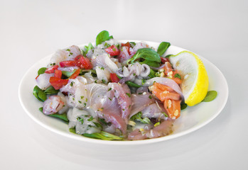 Ceviche on a plate