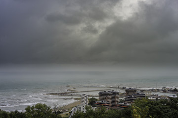 Fototapeta premium Pesaro veduta sul mare Adriatico