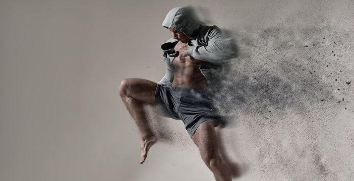 Adult male fighter MMA.