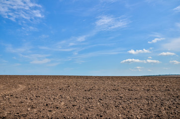 Freshly ploughed land. 