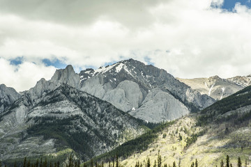 Banff is a resort town in the province of Alberta, located within Banff National Park. The peaks of Mt. Rundle and Mt. Cascade, part of the Rocky Mountains, dominate its skyline. 
