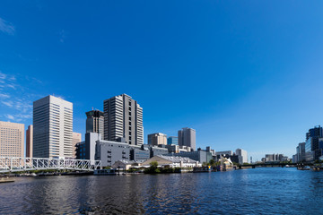 Obraz premium (Tokyo-Cityscape) Budynki Tennozu Waterfront 9