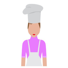 Isolated female chef avatar