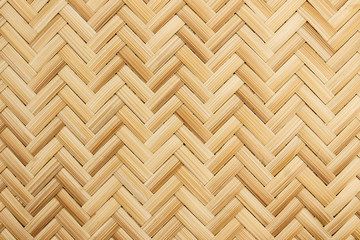 Close up of woven bamboo for background