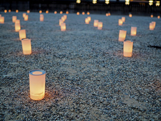 奈良県-綺麗なロウソクの風景-