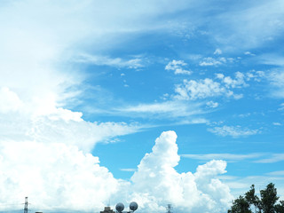 綺麗な青空と入道雲
