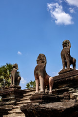 Fototapeta premium The Angkor Wat historic site in Cambodia.