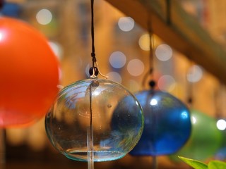 colorful wind chimes