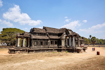 Fototapeta na wymiar The Angkor Wat historic site in Cambodia.