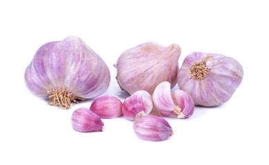 Garlic isolated on white background