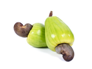 Fresh Cashew Nut on white background